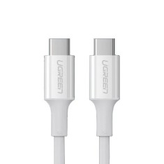 CABLU alimentare si date Ugreen, &quot;US300&quot;, Fast Charging Data Cable pt. smartphone, USB Type-C la USB Type-C, 5A, 1m, alb &quot;60551&quot; (timbru verde 0.08 le