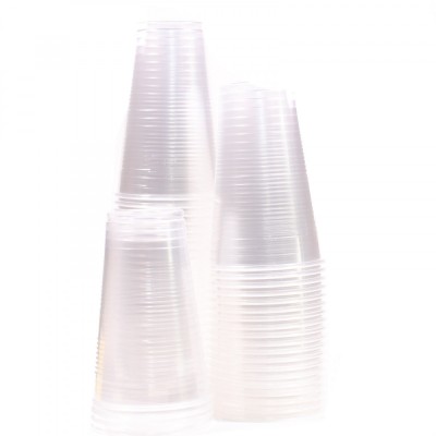 Pahare Unica Folosinta Transparente, 330ml, Set 50 bucati foto