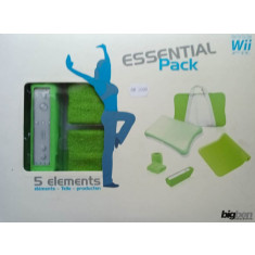 Husa Wii Remote / Wii Fit + geanta + 2 x bratara fitness anti-transpiratie - verde