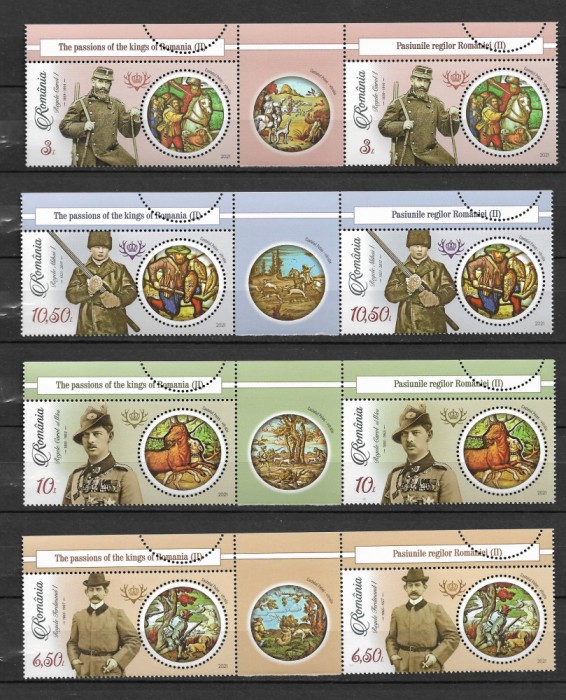 ROMANIA 2021 - PASIUNILE REGILOR (II), STRAIF+TABS DIN COALA DE POSTA - LP 2351