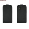 Husa Piele Sony Xperia U/Tipo ST21i, Slim Flip, Negru Mat
