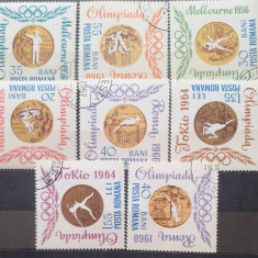 Romania 1964 Lp 596 medalii olimpice 8v. stampilate