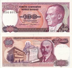 TURCIA 100 lire ND UNC!!! foto