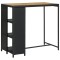Gossi masa de bar cu raft de depozitare negru 120x60x110 cm poliratan
