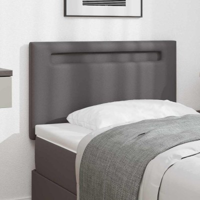 Tăblie cap Pe perete cu headboard Manual Gri 100 cm PVC foto