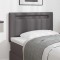 Tăblie cap Pe perete cu headboard Manual Gri 100 cm PVC