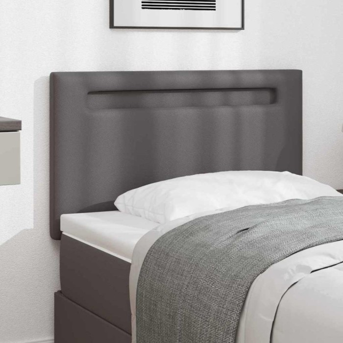 Tăblie cap Pe perete cu headboard Manual Gri 100 cm PVC