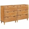VidaXL Bufet 2 pcs Maro 60 x 33 x 75 cm Lemn masiv de mango 3310064