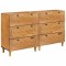 vidaXL Bufet 2 pcs Maro 60 x 33 x 75 cm Lemn masiv de mango 3310064