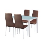 Portland 4+1 &eacute;tkező garnit&uacute;ra barna