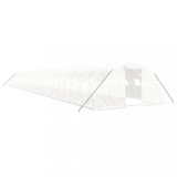Cumpara ieftin Sera cu cadru din otel, alb, 96 m&sup2;, 24x4x2 m