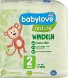 Babylove nature Scutece eco numărul 2, 28 buc