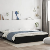 VidaXL Cadru de pat cu sertare negru 200x200 cm lemn prelucrat
