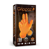 Set manusi nitril portocalii Grippaz 246, 50 buc/cutie, 0.15 mm