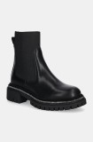 Steve Madden ghete chelsea de piele Offline femei, culoarea negru, cu platforma, SM11003485