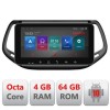 Navigatie Jeep Compass 2017 I-739 4+64 ecran 10.33&quot; Android Waze USB Navigatie Internet Youtube Radio CarStore Technology