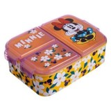 Caserolă cu 3 Compartimente, 790 ml, Galben, Model Minnie Mouse, CMCLASS