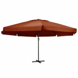 Umbrela de soare exterior cu stalp aluminiu, caramiziu, 600 cm GartenMobel Dekor, vidaXL