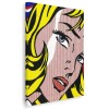Tablou canvas portret pop art femeie blonda in nuante roz galben rosu 1020 Tablou canvas pe panza CU RAMA 40x60 cm