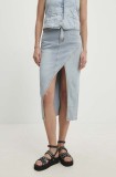Answear Lab fustă din denim midi, dreaptă