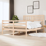 VidaXL Cadru de pat, 140x190 cm, lemn masiv