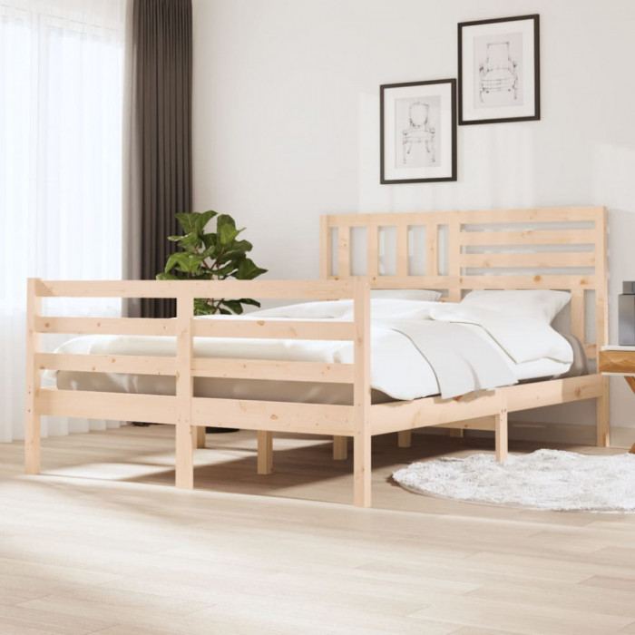 Cadru de pat, 140x200 cm, lemn masiv GartenMobel Dekor