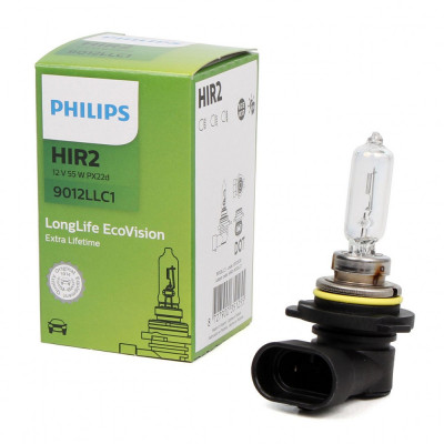 Bec Philips HIR2 12V 55W LongLife EcoVision 9012LLC1 foto