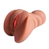 Masturbator No. 01 Vagin&amp;Anus, Material Realist TPE, Super Moale, Maro, 15 cm, Passion Labs