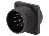 Conector circular soclu IP67 8 pini argintat tată