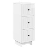 vidaXL Dulap cu sertare Alb foarte lucios 33 x 34,5 x 90 cm 893929