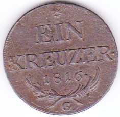 3.Transilvania Baia Mare,Austria,Ungaria 1 creitar,kreuzer,krajczar 1816 G foto