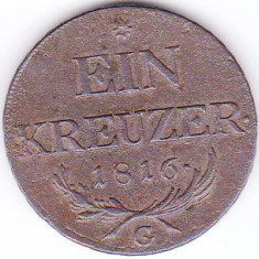 3.Transilvania Baia Mare,Austria,Ungaria 1 creitar,kreuzer,krajczar 1816 G