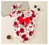 Body cu volanase pentru fetite - Roses (Marime Disponibila: 12-18 luni (Marimea