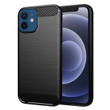 Husa iPhone 12 Asteroid GSM Carbon Silicone, negru