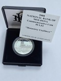 D2 MOLDOVA 50 lei 2000 /Manastirea CUSILAUCA / argint .925 ,16.5 g / tiraj 1000 buc / in caseta originala ,certificat /proof
