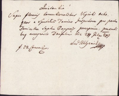 HST A365 Chitanță olografă 1849 limba latină foto