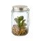 Felinar Borcan decorativ LED cu pietre, 8x13.5 cm, ATU-081719