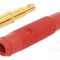 Conector banană 4mm roșie aurit 16A 30VAC 60VDC Hirschmann T&amp;M