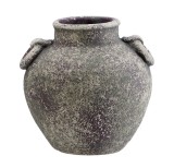 Cumpara ieftin Vaza flori teracota neagra bej 21 x 21 cm