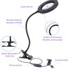 Lupa de masa de 110 mm diametru, cu iluminare LED, ajustabila, Lampa cu 10 niveluri de luminozitate, clema de fixare si 3 culori selectabile
