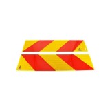 Set 2 placi reflectorizante Premium pentru camioane, metal, 56 cm, dreptunghiulare