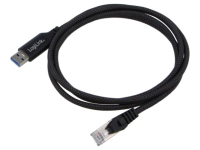 Cablu USB 3.0 la RJ45, 1.5m, negru, LOGILINK foto