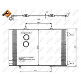 Condensator climatizare, Radiator clima Citroen C2, C3 1, C3 Ii, C3 Picasso, C4 Cactus, Ds3; Ds Ds 3, Ds 3 Cabriolet; Peugeot 1007, 2008, 207, 208,