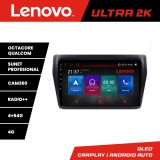 Navigatie Android Lenovo Suzuki Swift 2017+ QLED 4GB 64GB Qualcomm Octa-Core Camera 360 Comenzi Volan