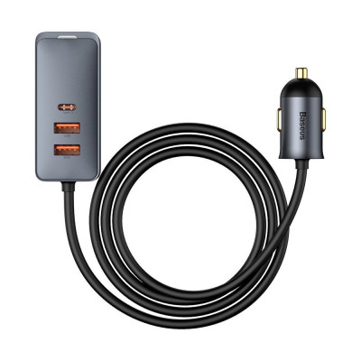 &amp;Icirc;ncărcător Auto Baseus Share Together 2 x USB / 2 x USB Tip C 120W PPS &amp;Icirc;ncărcare Rapidă Livrare Putere Gri CCBT-A0G foto