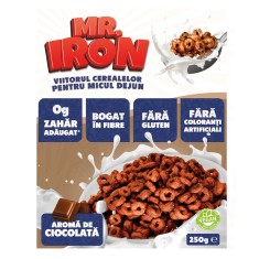 Cereale din ovaz fara zahar si fara gluten Ciocolata inghetata, 250g, Mr. Iron
