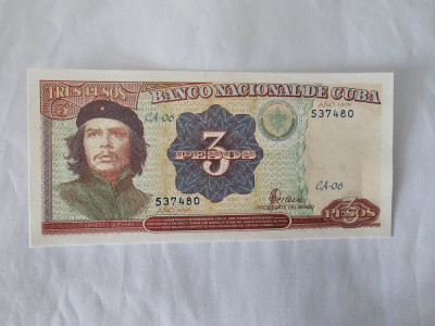 Cuba 3 Pesos 1995 Noua foto
