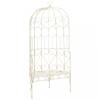 Bancă de grădină, alb vintage, 95 cm, fier