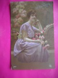 HOPCT 12138 -FELICITARE VECHE -FEMEI FRUMOASE -FRANTA -EUROPA - -ROMANTICA- -CIRCULATA