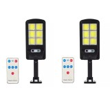 2x Lampa Solara 6COB 96 LED,Senzor de Miscare, 3 Moduri, Telecomanda